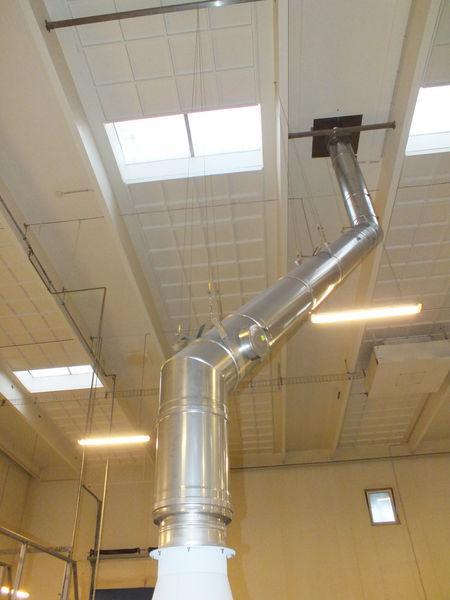 Stainless steel 2-jacketed chimneys and exhausts